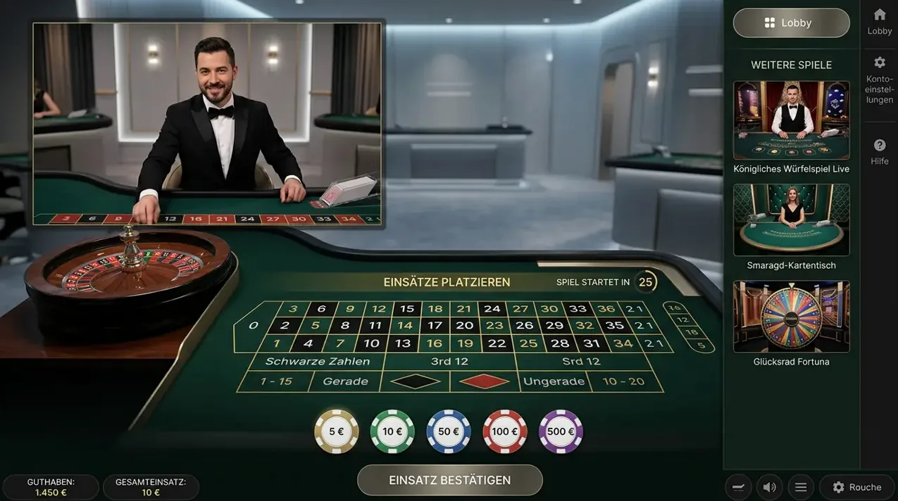 Live-Croupiers im Bet365