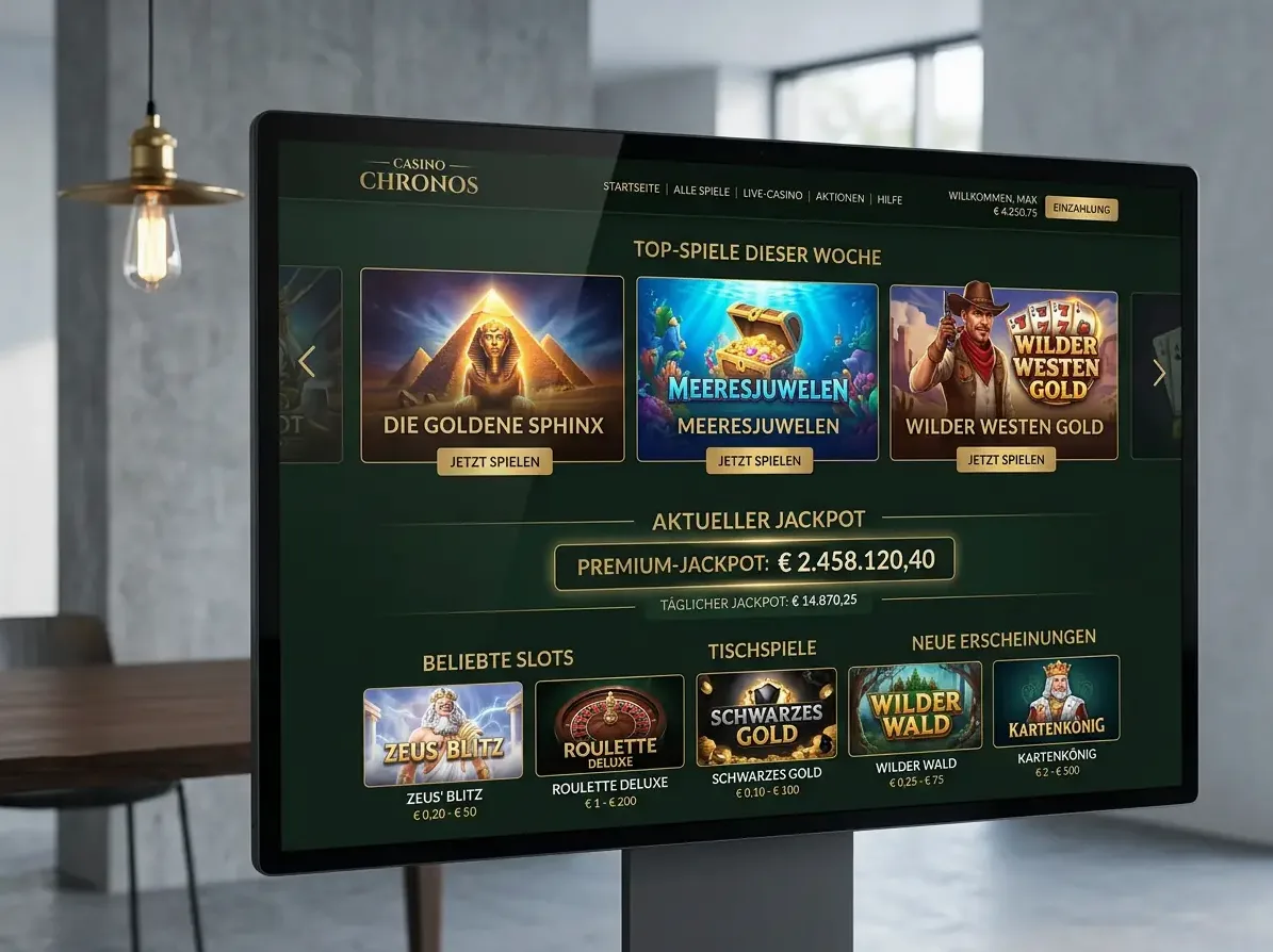 Lobby von Bet365 mit Slots, Live-Casino und Tischspielen